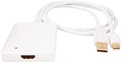 Urban Factory CBB21UF adaptador de cable de vídeo Mini DisplayPort + USB Type-A HDMI tipo A (Estándar) Blanco