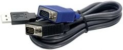 Trendnet 2.8m USB/VGA KVM cable para video, teclado y ratón (kvm) Negro 2,8 m