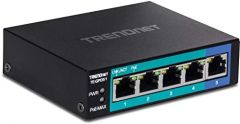 Trendnet TE-GP051 switch No administrado Gigabit Ethernet (10/100/1000) Energía sobre Ethernet (PoE) Negro