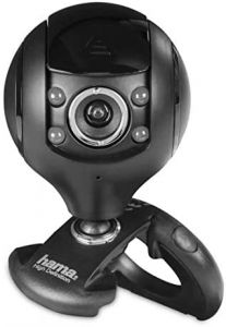 Hama | Webcam para ordenador, con conector USB-A, calidad HD, micrófono integrado, color negro