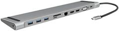 LogiLink UA0373 base para portátil y replicador de puertos Alámbrico USB 3.2 Gen 1 (3.1 Gen 1) Type-C Aluminio