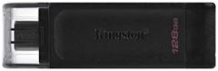 Kingston Technology DataTraveler 70 unidad flash USB 128 GB USB Tipo C 3.2 Gen 1 (3.1 Gen 1) Negro