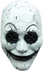 Ghoulish Productions - Máscara Ojos de Botones, Urban Mask, Disfraz de Látex resistente, pintada a mano para Halloween Desfile de Carnaval, Fiesta de Disfraces, cosplay, Talla única adulto