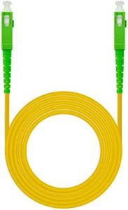 Nanocable Cable de Fibra Óptica SC/APC a SC/APC Monomodo Simplex LSZH, Amarillo, 15m