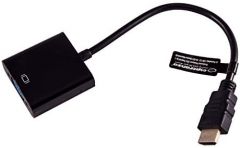 Gembird A-HDMI-VGA-03 adaptador de cable de vídeo 0,15 m HDMI tipo A (Estándar) VGA (D-Sub) Negro