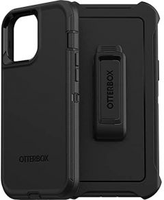 Otterbox Funda para iPhone 13 Pro Max/iPhone 12 Pro Max Defender, resistente a golpes y caídas, Ultra-Rugerizada, Protectora, Testada 4x con estándares Militares anticaídas, Negro, Sin Pack Retail
