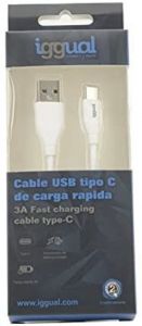 Iggual cable usb-a/usb-c 100 cm blanco q3.0 3a