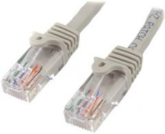 Startech.com cable de 3m gris de red fast ethernet cat5e rj45 sin enganche - cable patch snagless,garantia lifetime