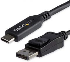 StarTech.com Cable de 1m USB-C a DisplayPort 1.4 - Convertidor Adaptador de Vídeo USB Tipo C 8K/5K/4K - HBR3/HDR/DSC - Cable Conversor para Monitor DP de 8K 60Hz - USB-C/Thunderbolt 3