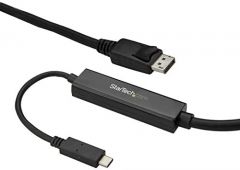 StarTech.com Cable 3m USB C a DisplayPort 1.2 de 4K a 60Hz - Adaptador Convertidor USB Tipo C a DisplayPort - HBR2 - Conversor USBC con Modo Alt - Compatible con Thunderbolt 3 - Negro