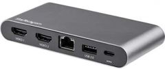 StarTech.com Docking Station USB C para 2 Monitores HDMI 4K - Entrega de Potencia de 100W Passthrough - GbE, Concentrador de 2 Puertos USB-A - Dock USB Tipo-C para Ordenador Portátil con Cable de 1m