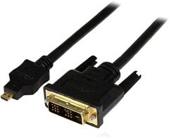 StarTech.com Cable de 2m Adaptador Conversor Micro HDMI a DVI-D para Tablet y Teléfono Móvil - Convertidor de Vídeo para Dispositivos Micro HDMI Tipo D a DVI-D Monoenlace