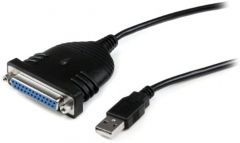 StarTech.com Cable de 1,8m Adaptador de Impresora Paralelo DB25 a USB A - H/M