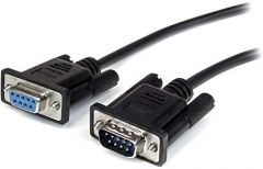 Startech.com cable 1m de extension directo straight through serie serial rs232 video monitor ega db9 macho a hembra -  extensor negro,garantia lifetime