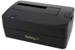 StarTech.com Docking Station USB 3.0 (5Gbps) a SATA de 1 Bahía para Disco Duro - Base USB 3.0 (5Gbps) para Discos Duros SSD de 2,5/3,5 SATA I/II/III - de Carga Superior