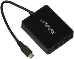StarTech.com Adaptador de Red USB-C con Dos Puertos Ethernet Gigabit y Puerto Adicional USB (Type-A)
