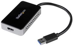 StarTech.com Adaptador de Vídeo Externo USB 3.0 a HDMI con Hub USB 1 Puerto - Tarjeta Gráfica Cable - 1080p