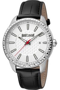 Reloj de pulsera Just Cavalli Modern Indici - JC1G176L0115 correa color: Negro Dial Gris plata Hombre