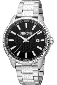 Reloj de pulsera Just Cavalli Just Cavalli Modern Indici - JC1G176M0155 correa color: Gris plata Dial Negro Hombre