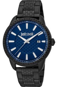Reloj de pulsera Just Cavalli Just Cavalli Modern Indici - JC1G176M0175 correa color: Negro Dial Azul Hombre