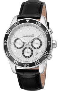 Reloj de pulsera Just Cavalli Just Cavalli Young Visionary - JC1G243L0215 correa color: Negro Dial Gris plata Hombre
