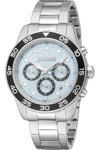 Reloj de pulsera Just Cavalli Just Cavalli Young Visionary - JC1G243M0245 correa color: Gris plata Dial Azul luminoso Hombre