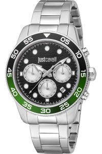 Reloj de pulsera Just Cavalli Just Cavalli Young Visionary - JC1G243M0255 correa color: Gris plata Dial Negro Hombre