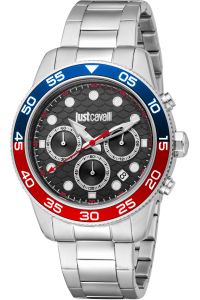 Reloj de pulsera Just Cavalli Just Cavalli Young Visionary - JC1G243M0265 correa color: Gris plata Dial Negro Hombre