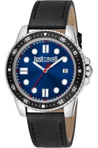 Reloj de pulsera Just Cavalli Young Subacqueo - JC1G246L0235 correa color: Negro Dial Azul noche Hombre