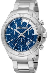 Reloj de pulsera Just Cavalli Just Cavalli Young Lit - JC1G261M0255 correa color: Gris plata Dial Azul Hombre