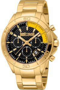 Reloj de pulsera Just Cavalli Just Cavalli Young Lit - JC1G261M0265 correa color: Oro amarillo Dial Negro Hombre