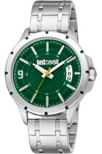 Reloj de pulsera Just Cavalli Just Cavalli Young Maverix - JC1G283M0045 correa color: Gris plata Dial Verde botella Hombre