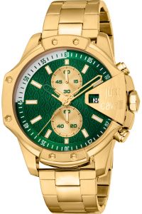 Reloj de pulsera Just Cavalli Just Cavalli Young Bad Habit - JC1G285M0025 correa color: Oro amarillo Dial Verde botella Hombre