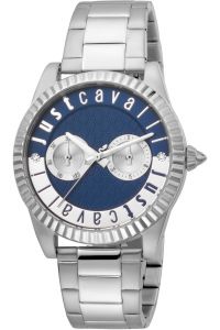 Reloj Just Cavalli JC1L142M0065 Acero Inoxidable correa color: Metálico Dial Azul Multifunción Mujer
