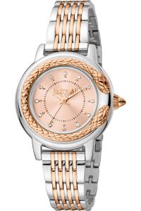 Reloj de pulsera Just Cavalli Glam Chic Presto - JC1L151M0705 correa color: Gris plata Oro rosa Dial Oro rosa Mujer