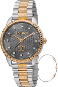 Reloj de pulsera Just Cavalli SET Regali - JC1L176M0095 correa color: Oro rosa Gris plata Dial Gris hierro Hombre