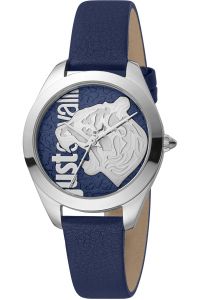 Reloj de pulsera Just Cavalli Animalier Pantera - JC1L210L0115 correa color: Azul Dial Azul Mujer