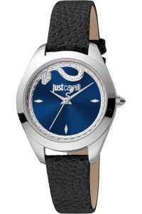 Reloj de pulsera Just Cavalli Animalier Donna finezza - JC1L210L0215 correa color: Negro Dial Azul Mujer