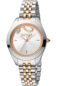 Reloj de pulsera Just Cavalli Animalier Donna finezza - JC1L210M0315 correa color: Gris plata Oro rosa Dial Gris plata Mujer