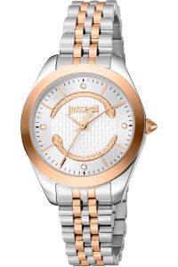 Reloj de pulsera Just Cavalli Just Cavalli Animalier Snake Cerchio - JC1L210M0505 correa color: Gris plata Oro rosa Dial Gris plata Mujer