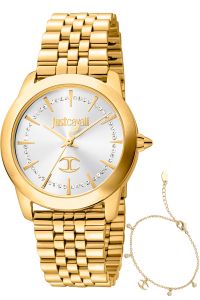 Reloj de pulsera Just Cavalli SET Glam Creazione - JC1L211M0065 correa color: Oro amarillo Dial Metal Gris plata Mujer