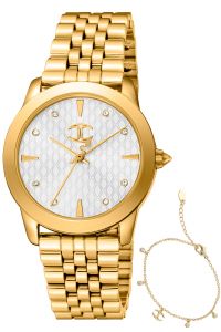 Reloj de pulsera Just Cavalli SET Glam Creazione - JC1L211M0255 correa color: Oro amarillo Dial Gris plata Hombre