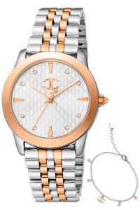 Reloj de pulsera Just Cavalli SET Glam Creazione - JC1L211M0305 correa color: Oro rosa Gris plata Dial Gris plata Hombre
