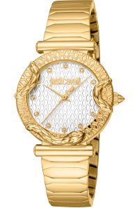 Reloj de pulsera Just Cavalli Animalier Atrani - JC1L234M0225 correa color: Oro amarillo Dial Gris plata Mujer