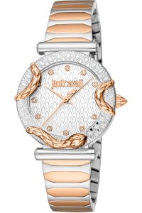 Reloj de pulsera Just Cavalli Animalier Atrani - JC1L234M0265 correa color: Gris plata Oro rosa Dial Gris plata Mujer