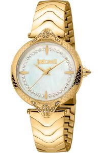 Reloj de pulsera Just Cavalli Animalier Luce - JC1L238M0065 correa color: Oro amarillo Dial Mother of Pearl Nácar Blanco antiguo Mujer