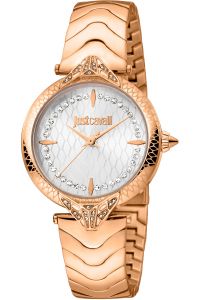 Reloj de pulsera Just Cavalli Animalier Luce - JC1L238M0085 correa color: Oro rosa Dial Gris plata Mujer