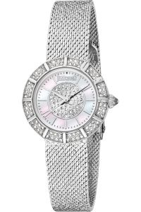 Reloj de pulsera Just Cavalli Just Cavalli Glam Chic Eleganza Mini - JC1L253M0045 correa color: Negro Dial Gris plata Mujer