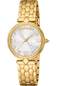 Reloj de pulsera Just Cavalli Glam Chic Donna Leopardo - JC1L254M0055 correa color: Oro amarillo Dial Gris plata Hombre