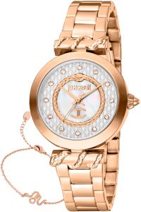 Reloj de pulsera Just Cavalli SET Donna luce - JC1L257M0045 correa color: Oro rosa Dial Mother of Pearl Nácar Blanco Mujer